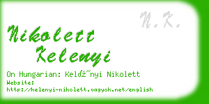 nikolett kelenyi business card